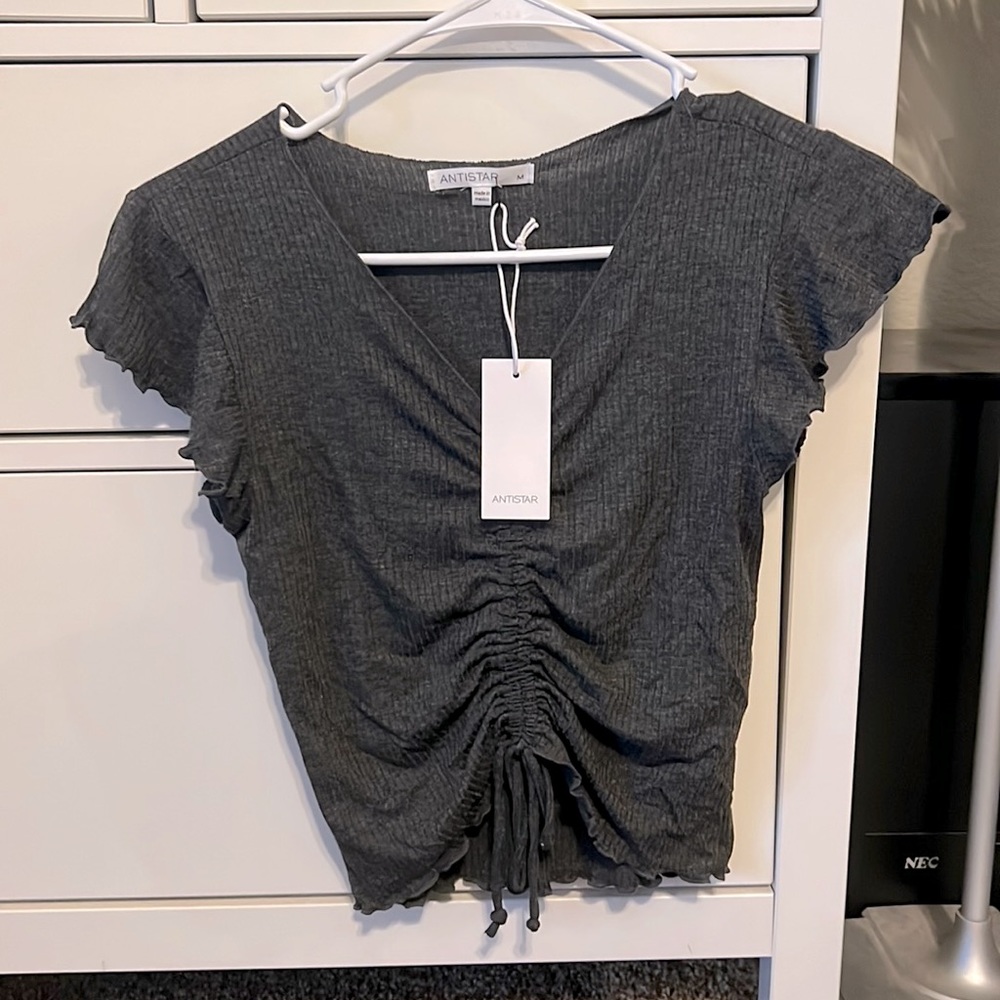 T-shirt ruffle short sleeve